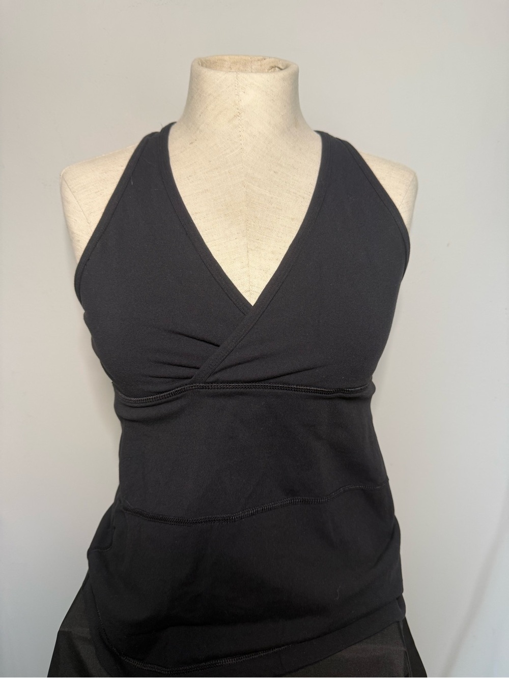 lululemon athletica Black Halter-Style V-Neck Tank